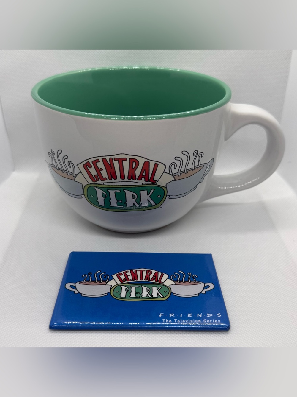Friends Central Perk 24oz Soup Mug Silver Buffalo + Free Magnet